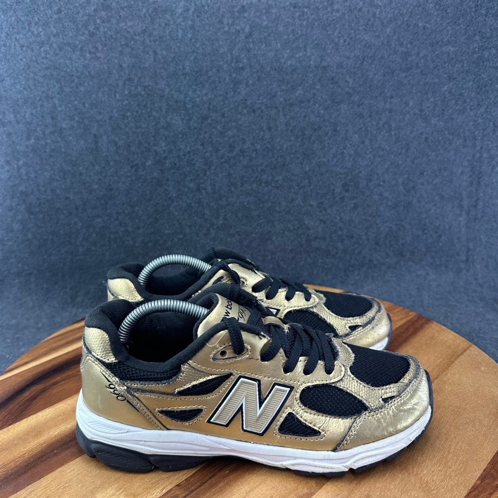 New Balance 990 Womens Size 5M Gold Leather Running Shoes Sneakers KJ990AUG